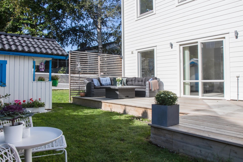 Nybyggt hus 2018 med 6 rum och stor altan.