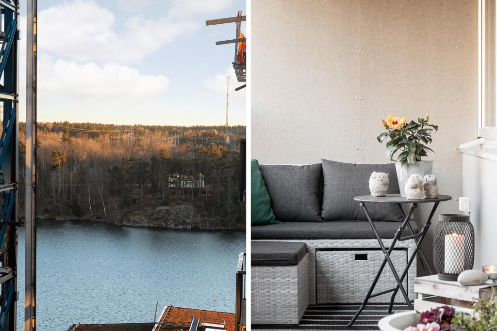 Utsökt hem i nyskick, med viss sjöutsikt i alla rum