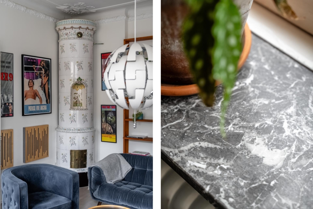 Sekelskiftesdröm anno 1904 med två vackra kakelugnar och balkong i hjärtat av Malmö