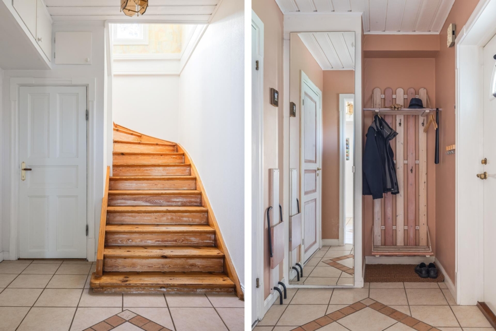 Rymlig villa med hänförande takhöjd och unik arkitektur. Sjöglimt och handduksavstånd till badplats.