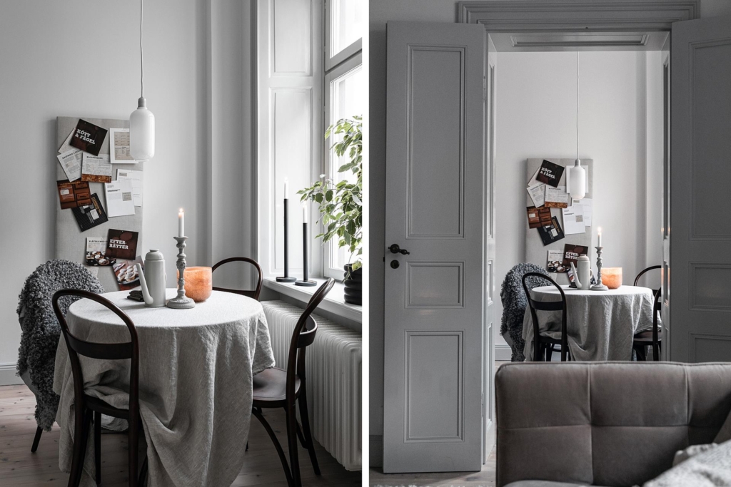 Ljust, elegant hem med härlig sekelskifteskaraktär.