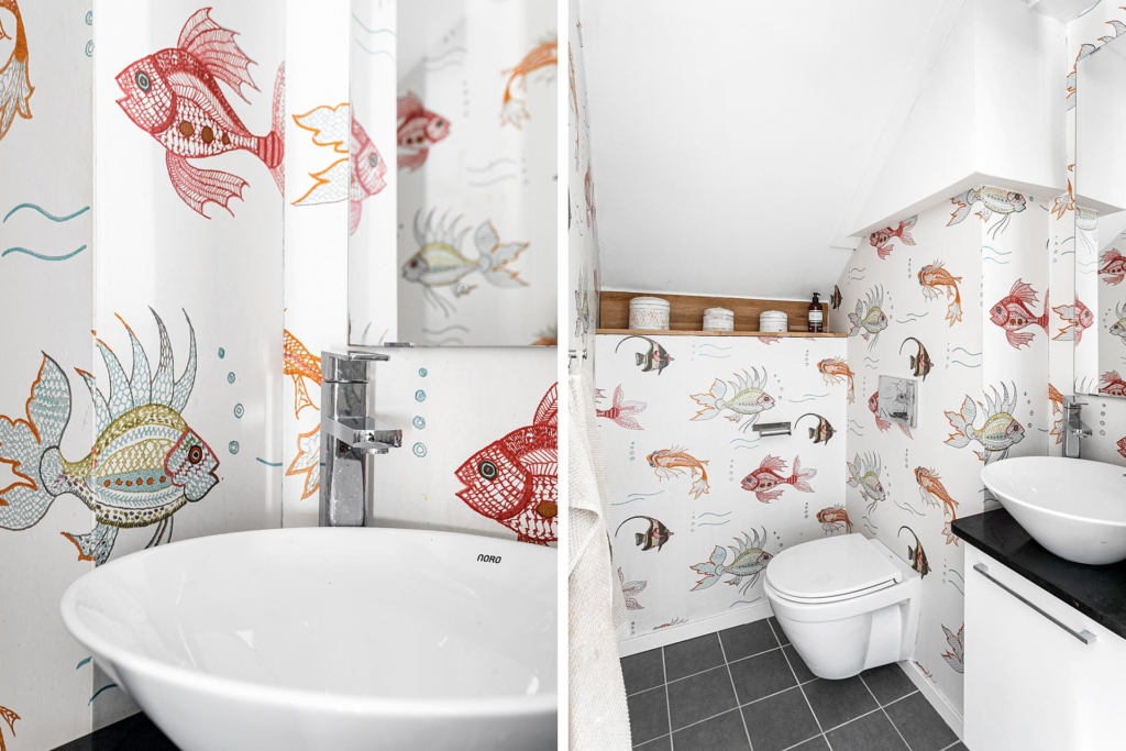 Unik etagevåning med 4 rum, 2 entréer, öppen spis och 2 balkonger!