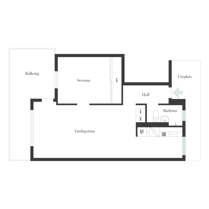 Välplanerad 2:a med stor balkong, uteplats och attraktivt läge i populära BRF Römö!