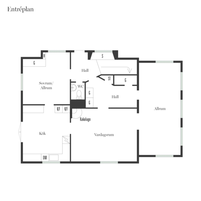 Charmig 20-talsvilla med tilltalande trädgård. Smakfullt kök och badrum. Fungerande kakelugn.