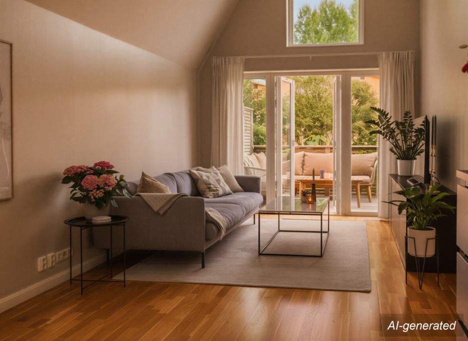 Unik radhustvåa med två uteplatser och trädgård i attraktiva Anneberg!