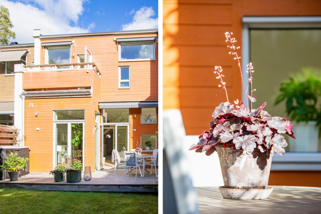 Unikt ljusflöde och rymd – radhus med braskamin och bästa solläge.