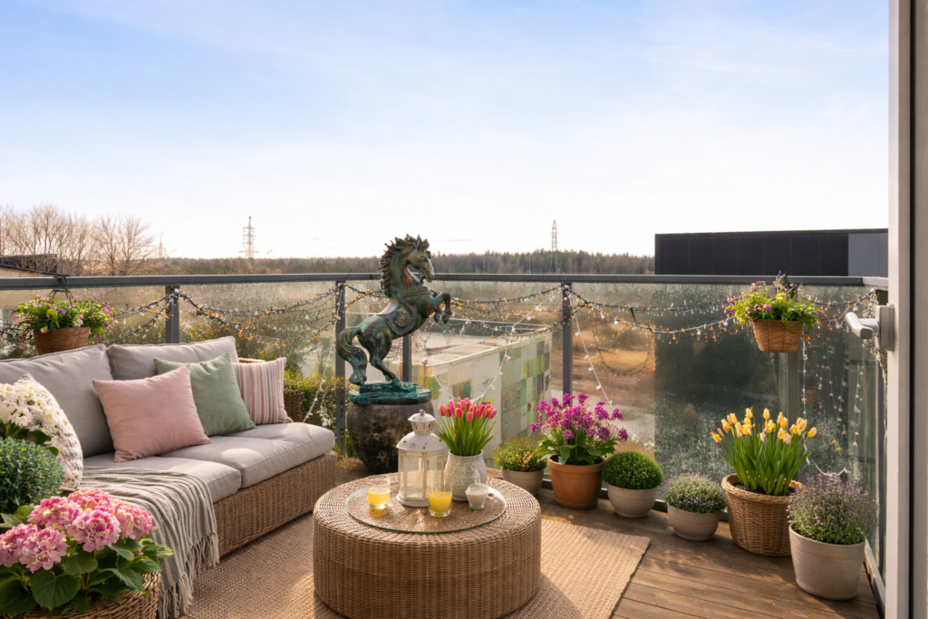 Välkommen till denna mycket exklusiva takvåning med två balkonger och 6 m i takhöjd.