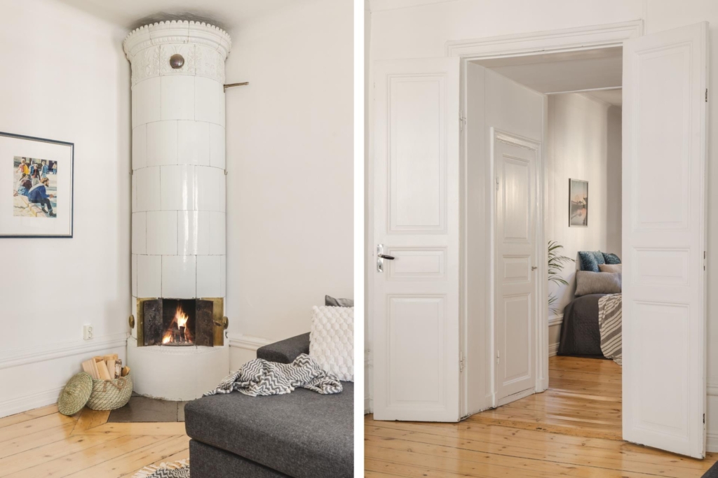 Högt upp i vackert och charmigt hus från mitten av 1800-talet.